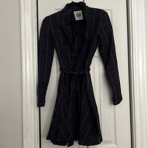 KJP flannel button up dress